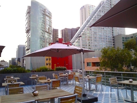 Hotel, terrace, comfort, Mexico City, food, tables, corporate, architecture, Teodoro Gonzalez, colonia Juarez